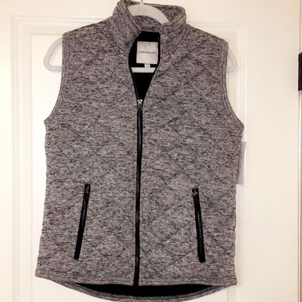 Heather Gray Casual/Cute Vest
